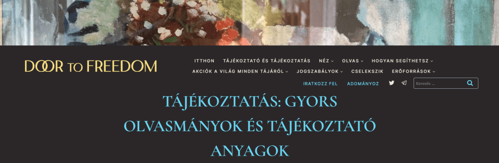 DOOR TO FREEDOM, A WHO VILÁGPUCCSOT&nbsp;INDÍTOTT