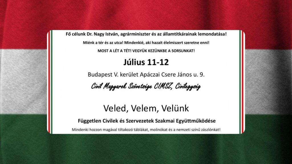 ÚJABB Demonstráció az Agrárminisztérium előtt!